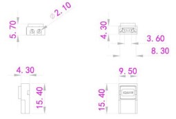 Spojka LED pásek 8mm zacvakávací