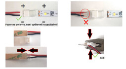 Spojka LED pásek 8mm zacvakávací