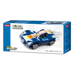 Sluban Power Bricks Natahovací auto modrý sporťák