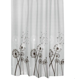 Koupelnový závěs chmýří šedé