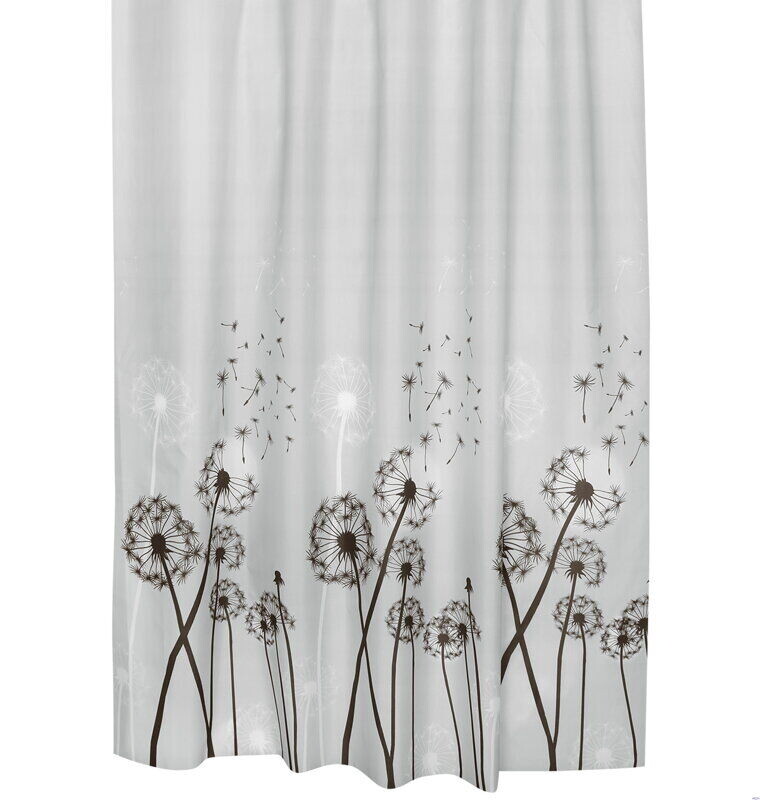 Koupelnový závěs chmýří šedé