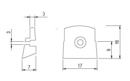 Držák skla transparentní