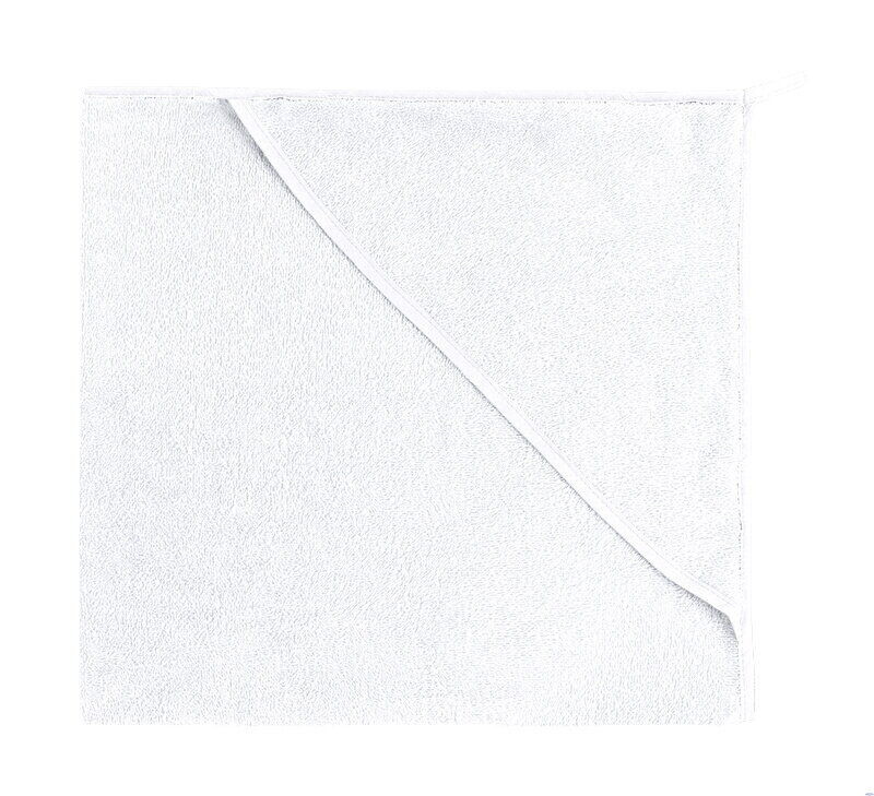 Dětská froté osuška s kapuckou 80x80cm bílá