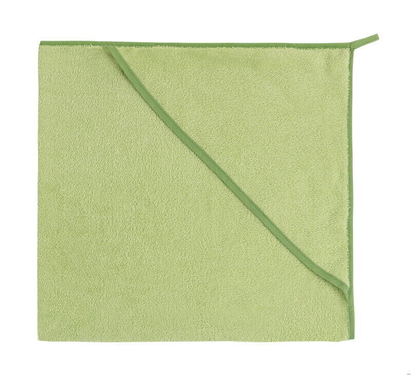 Dětská froté osuška s kapuckou 80x80cm sv.zelená