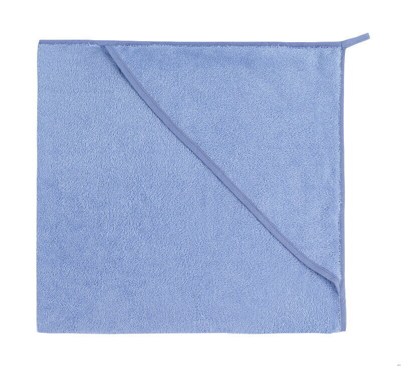 Dětská froté osuška s kapuckou 80x80cm sv.modrá