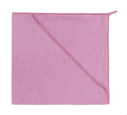Dětská froté osuška s kapuckou 80x80cm růžová