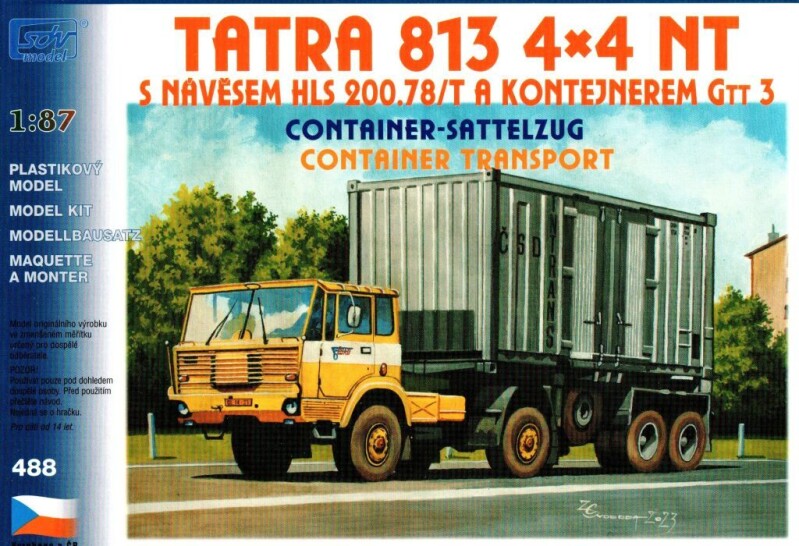 SDV Tatra 813 4×4 NT, návěs HLS 200.78/T 1:87