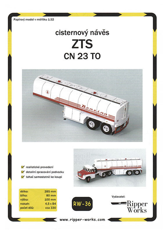 RW 36 ZTS CN 23 TO cisternový návěs Benzina