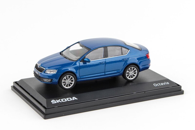 Abrex Škoda Octavia III 1:43 Modrá Race Metalíza