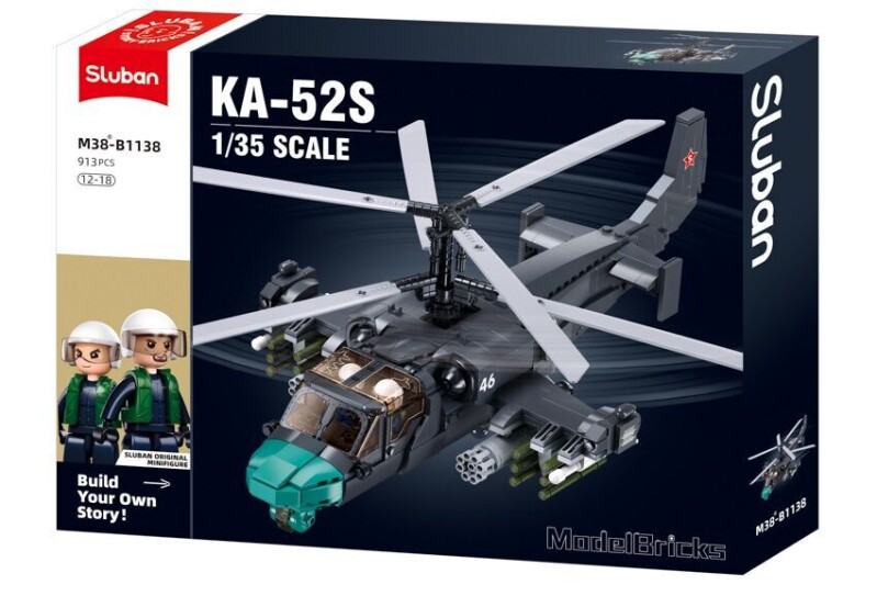 Sluban Model Bricks Bojový vrtulník KA-52S 