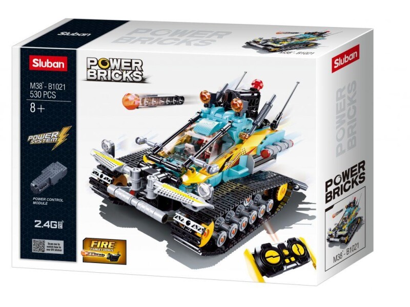 Sluban Power Bricks Pásový vůz Škorpión RC na dálkové ovládání
