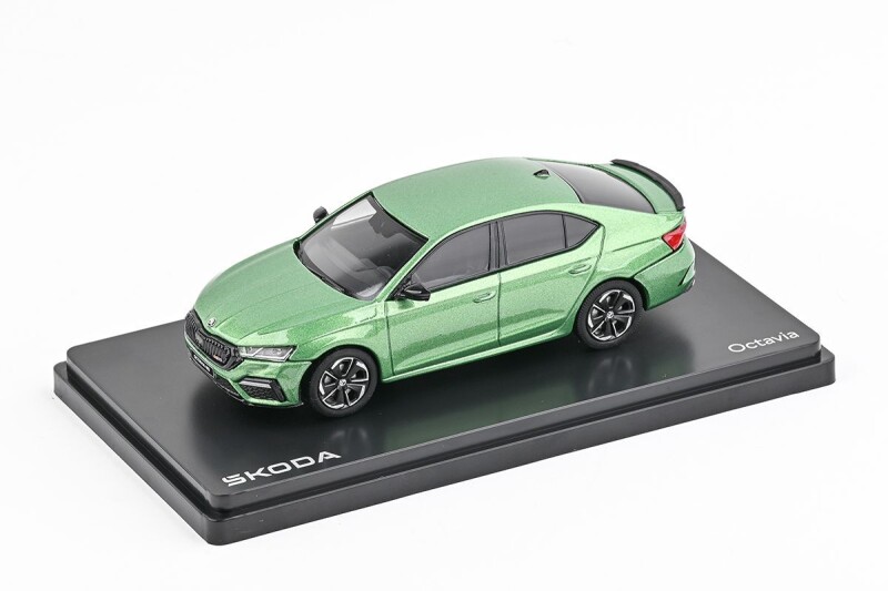 Abrex Škoda Octavia IV RS 1:43 Zelená Cosmic Metalíza