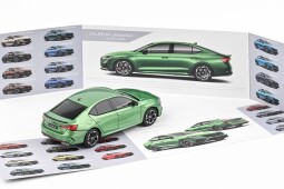 Abrex Škoda Octavia IV RS 1:43 Zelená Cosmic Metalíza