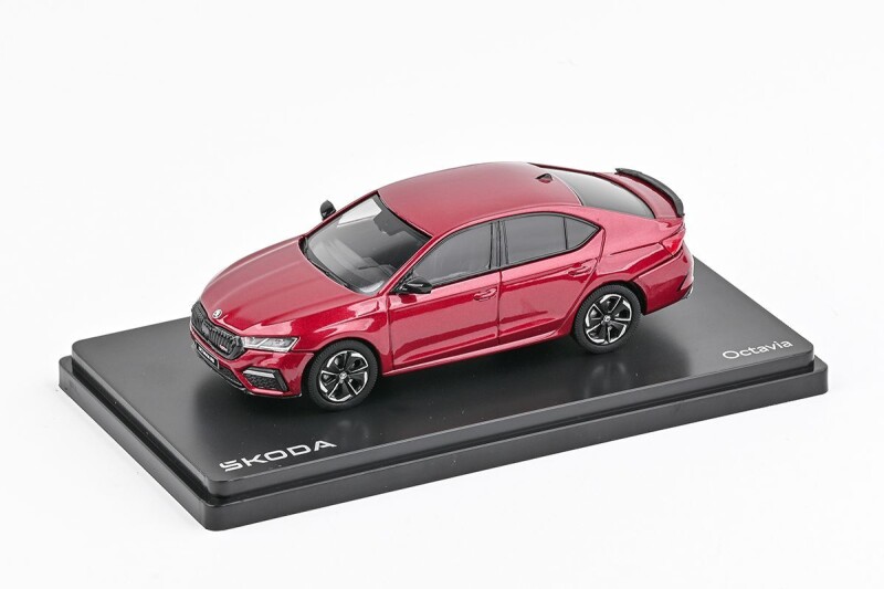 Abrex Škoda Octavia IV RS 1:43 Červená Volcano Metalíza