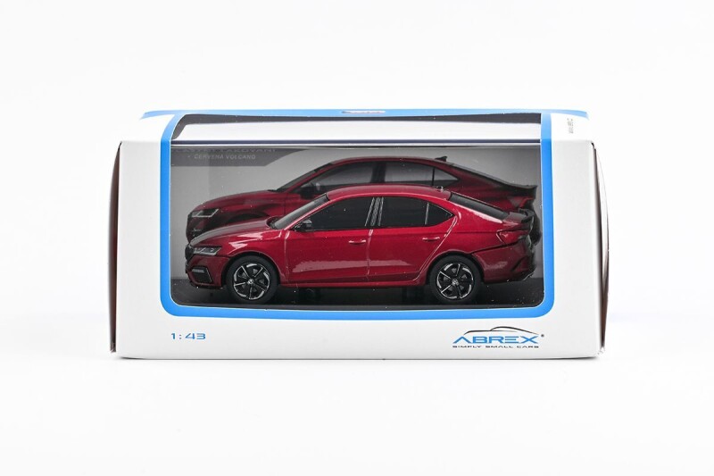 Abrex Škoda Octavia IV RS 1:43 Červená Volcano Metalíza