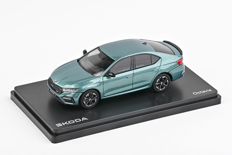 Abrex Škoda Octavia IV RS 1:43 Zelená Water World Metalíza