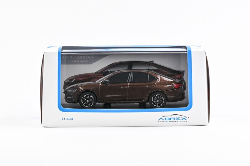 Abrex Škoda Octavia IV RS 1:43 Hnědá Amber Metalíza