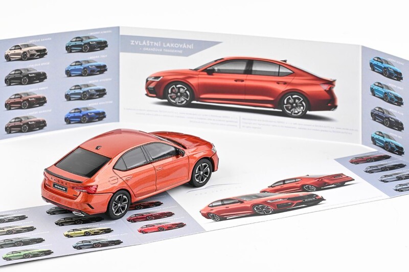 Abrex Škoda Octavia IV RS 1:43 Oranžová Tangerine Metalíza