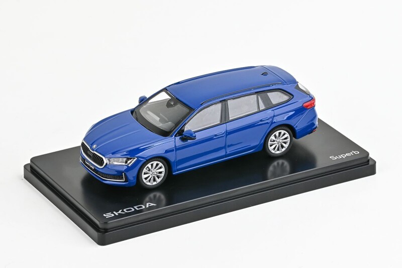 Abrex Škoda Superb IV Combi 1:43 Modrá Energy