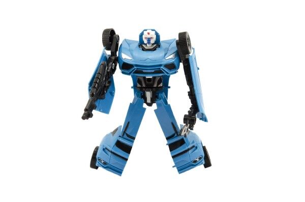 Transformer auto a robot 18cm modrý