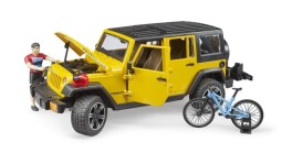 Bruder Jeep Wrangler Rubicon s cyklistou 1:16