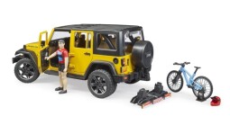 Bruder Jeep Wrangler Rubicon s cyklistou 1:16