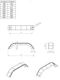 Úchytka Scala Černá broušená