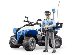 Bruder Čtyřkolka policie s figurkou 1:16