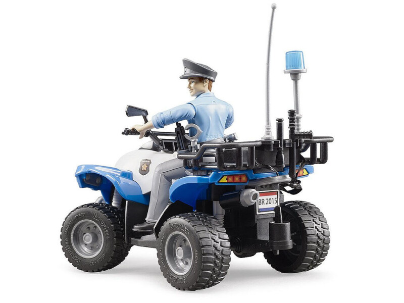 Bruder Čtyřkolka policie s figurkou 1:16