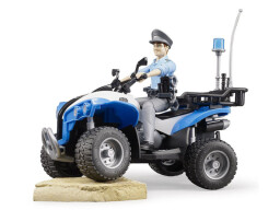 Bruder Čtyřkolka policie s figurkou 1:16