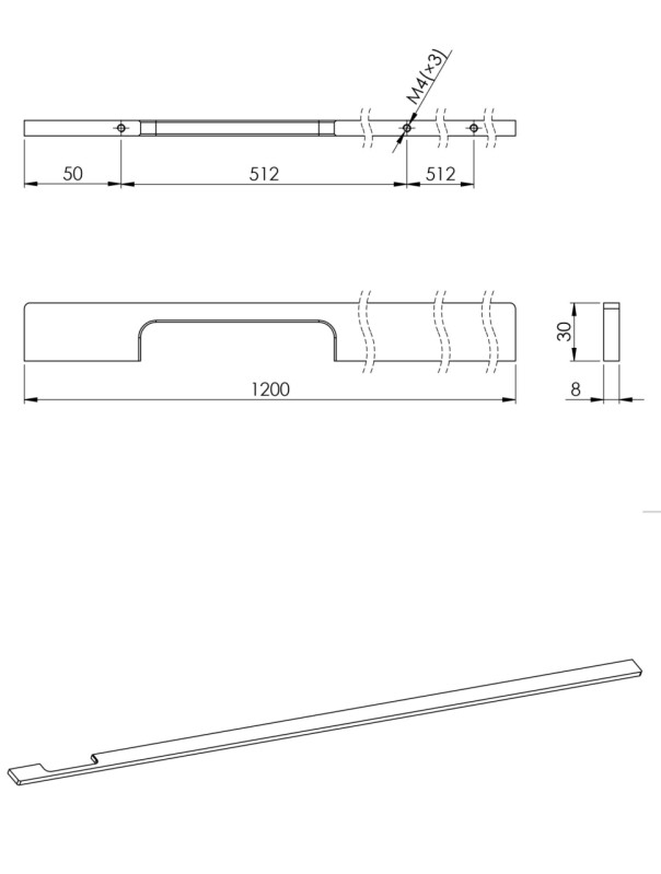 Úchytka Kira Imitace nerezi 