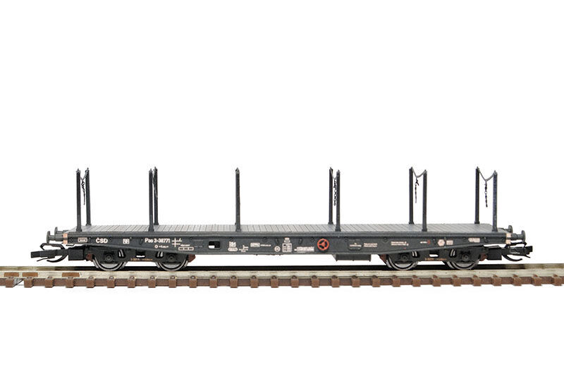 SDV Plošinový vůz Smmp/Pao 10 ČSD 1:120