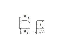 Knop Tonk nikl broušený