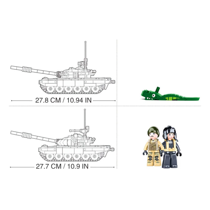 Sluban Model Bricks Bitevní tank T-72B3 2v1