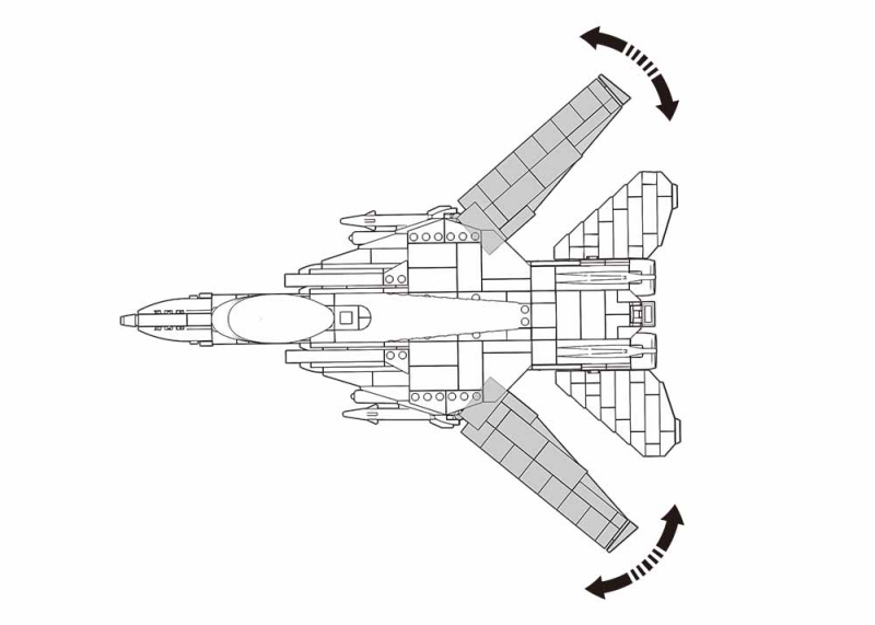 Sluban Model Bricks Stíhací letoun F-14 Tomcat