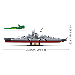 Sluban ModelBricks Bitevní loď Bismarck 2v1