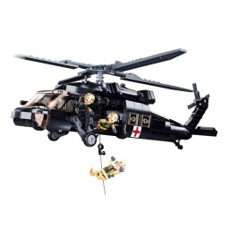 Sluban Model Bricks Zdravotnický vrtulník UH-60 Black Hawk