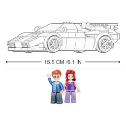 Sluban Model Bricks Italský sportovní vůz