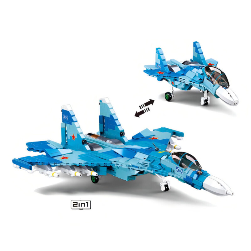Sluban Model Bricks Stíhací letoun Su-27 2v1