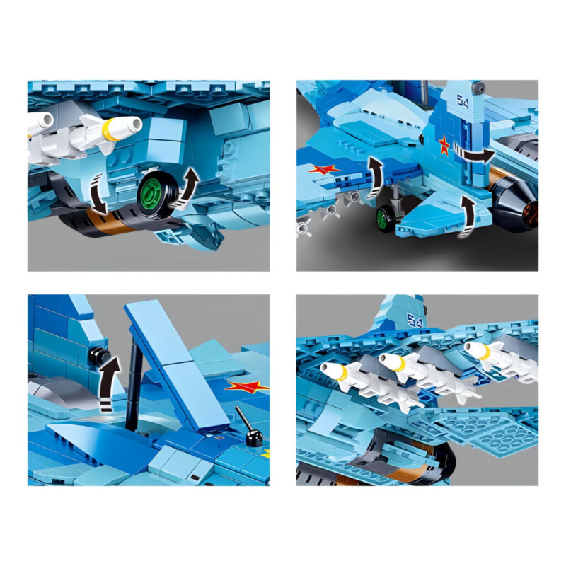 Sluban Model Bricks Stíhací letoun Su-27 2v1