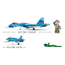 Sluban Model Bricks Stíhací letoun Su-27 2v1