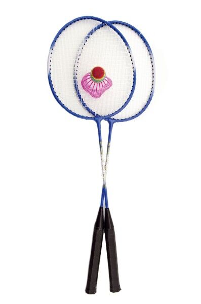 Badminton kov 2 pálky a 1 míček